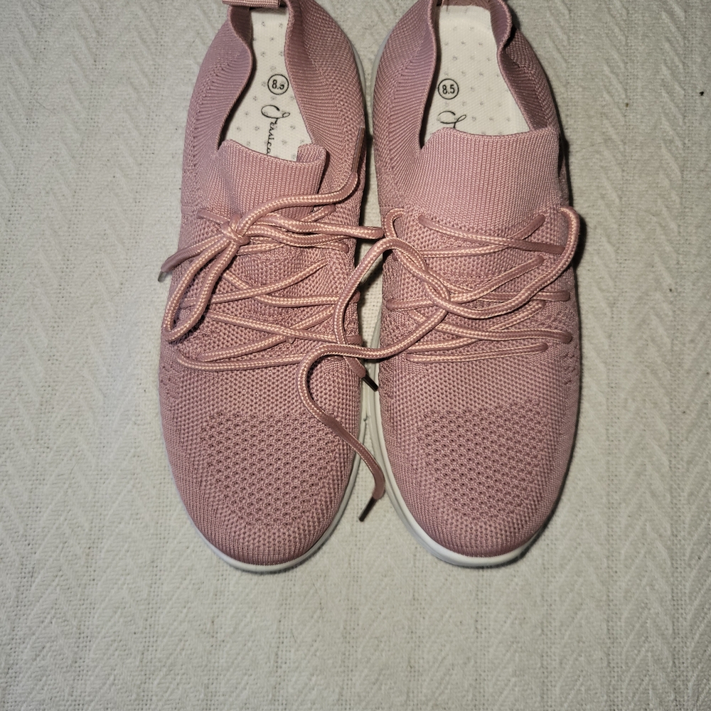 Elegant Pink Knit Women's Sneakers